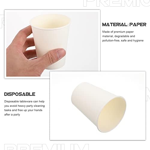 Upkoch desert šalice papirnate vode za piće šalica: 50 pcs toplo hladna voda papir šalica prazan papir zanat šalica poslovni