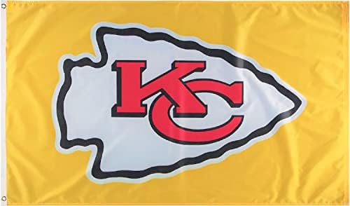Kansas City Chiefs 3x5 stopa zastave natpisni metal metalni gromvi unutarnji vanjski