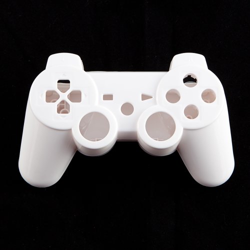 Sjajna bijela ljuska prilagođenog kontrolera za PS3