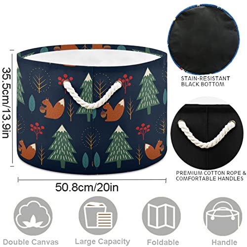 Visesunny božićni skandinavski stil vjeverice košarice za pranje rublja tkanina za odlaganje kante za odlaganje srušena košarica