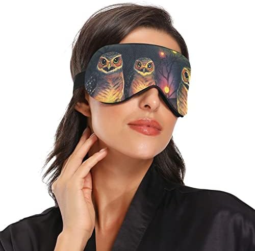 Foliosa Night Sove Slikanje maske za spavanje, prozračna udobna kaša za oči za spavanje za žene muškarca s podesivim elastičnim