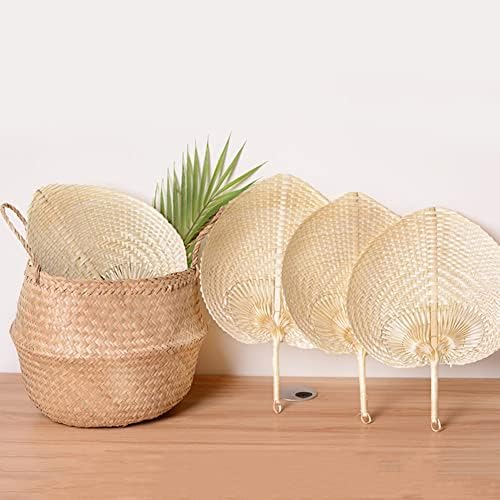 Prirodni bambusovi Raffia obožavatelji ruku, Palm Leaf Bambusovi ventilator kineskog stila ručno izrađeno ručno izrađeno
