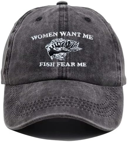 Vezene žene žele da me riba boli me bejzbol kape/šeširi za muškarce za muškarce Smiješne savršene ribolovne poklone darovi