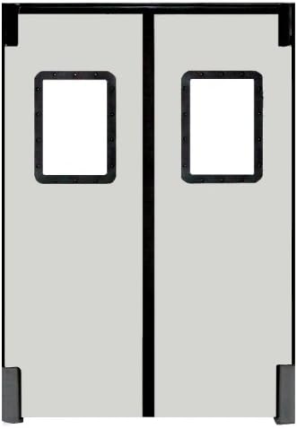 Vrata jurnjava - 7284RDCGR - Polietilen ljuljačka vrata, Cloud Grey; Broj vrata: 2, 6 ftw x 7 fth