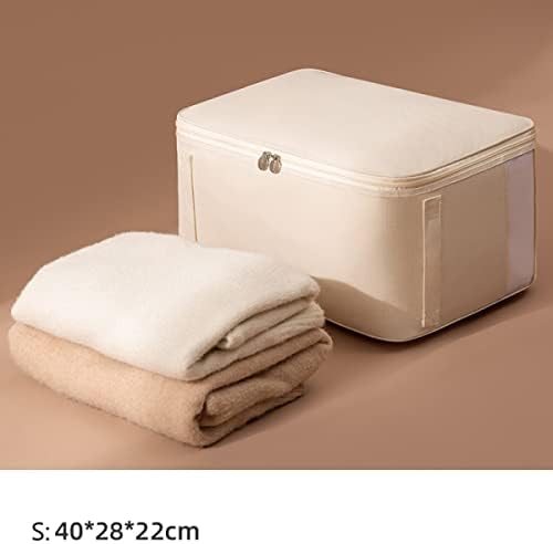 CRSUSUKJ Torbe za skladištenje, 3 paketne odjeće, preklopne vrećice za odlaganje pokrivača s ojačanom ručicom debela tkanina