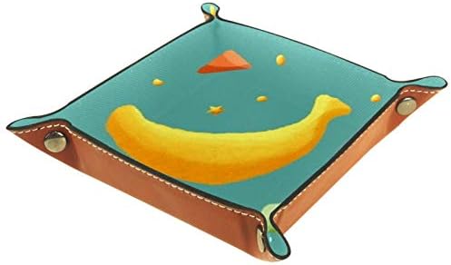 Lyetny Fried Banana Organizator Organizator kutija za odlaganje kreveta Caddy za muškarce Key Wallet Watch and Coins Holder,