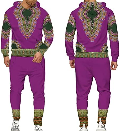 Afrički Dashiki 3d print unisex dukserica muške tracksuit 2 komada set kapuljača prevelika afrička muška odjeća