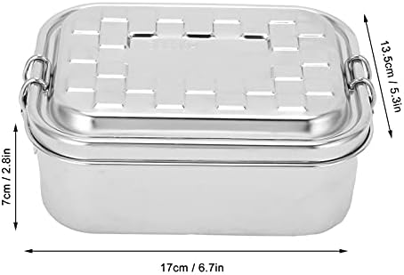 Kutija za ručak, Bento Box Lako čisti prikladni i praktični 304 od nehrđajućeg čelika s toplom sapunom za putničku kantinu