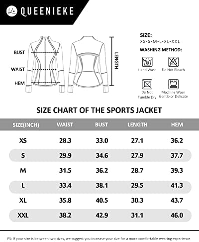 Queenieke Women Athletic Jackets Cotton-Soft Full Zip Slim Fit Workout Rack Jackets s džepovima 210503