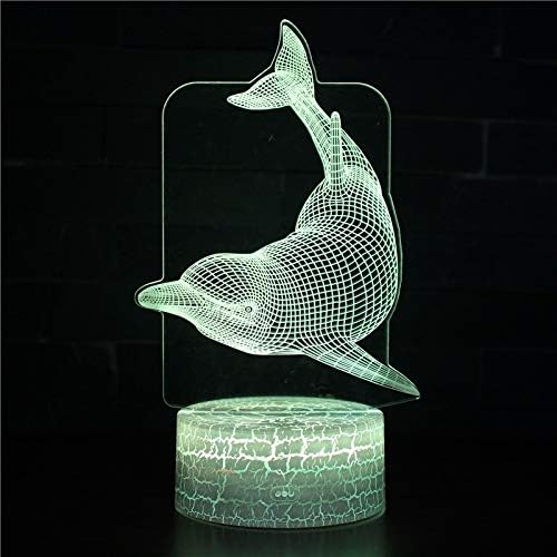 SZG 3D Delphin stolna svjetiljka 2 Dodirnu noćnu svjetlost kućne sobe Rainbow Horse Lampen Dekoracija kreativne stolne svjetiljke