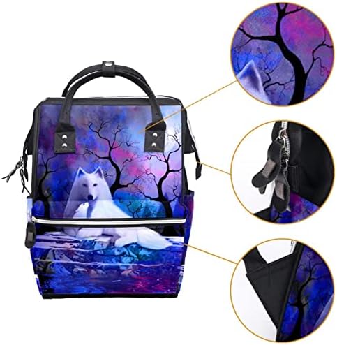 Guerotkr putovanja ruksak, vrećice pelena, vreća s ruksakom pelena, šareni uzorak svemira galaksije vuk