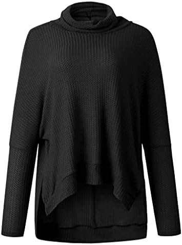 Ženski džemperi Asimetrični u boji asimetrični vrat Dugi rukavi Pleteni džemper Turtleneck