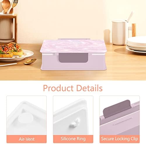 Alaza Rainbow Unicorn Pink Starry Galaxy Bento Box za ručak BPA bez propuštanja kontejnera za ručak s vilicom i žlicom, 1
