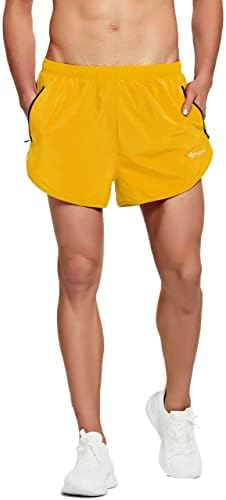 Muške kratke hlače za trčanje za muškarce s podstavom i džepovima s patentnim zatvaračem od 3 inča brzo suhe sportske kratke