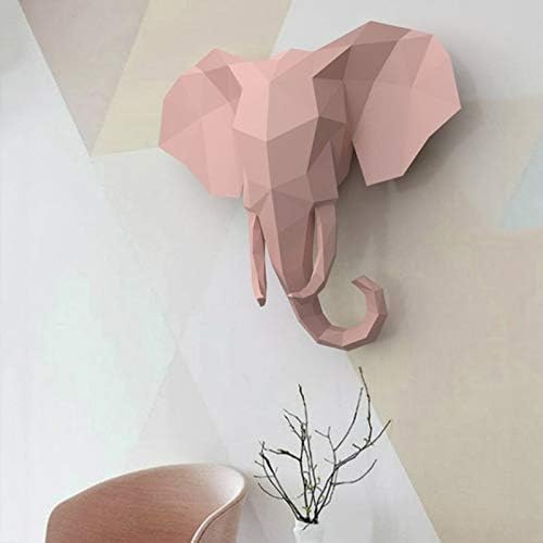 WLL-DP slonova glava DIY ručno izrađena 3D papirnata skulptura Model papira za životinjsku papir Nadrezani papir zanatske