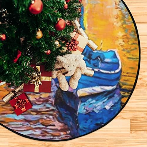Jiuchuan božićno drvce stalak prostirka vodootporna uljana slika na platnu Moderna stabla prostirka 28,3 inča božićno drvce
