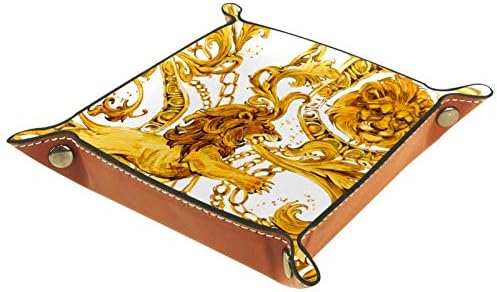Luksuzni lavovi Organizator ured za mikrofiber kožna ladica za stolove praktične kutije za novčanike i uredska oprema, 16x16cm