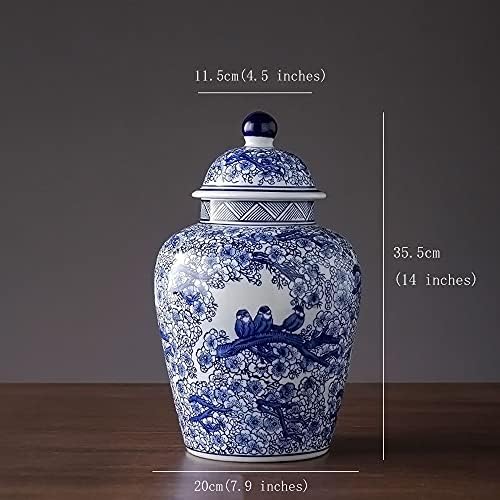 Namazi keramičke staklenke, čajne staklenke, staklenke za odlaganje u kineskom stilu, staklenke đumbira plave i bijele đumbir