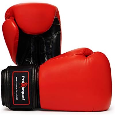 Pro Impact Originalne kožne bokserske rukavice - Zaštita izdržljive zglobove s podrškom za zglob za bokse MMA Muay Thai ili