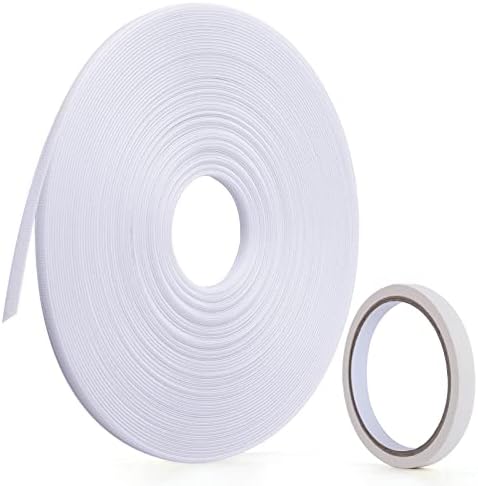 50 jardi bijele poliesterske trake od 6 mm za šivanje, ljepljive trake, prolazne trake niske gustoće za vjenčanice, kape