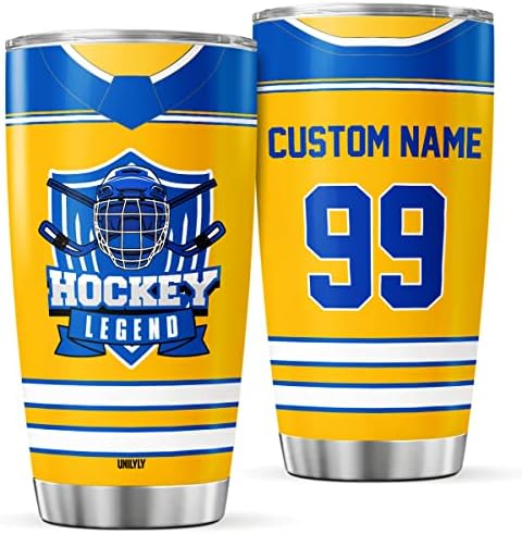 Personalizirana čaša za kavu timske boje hokejaški pokloni za dječake tinejdžere muškarci odrasli tate pribor za ljubitelje