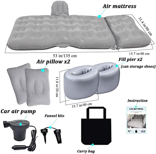 Zračni madrac za automobil na napuhavanje, putni krevet-zadebljani Automobilski krevet za kampiranje jastuk za spavanje s