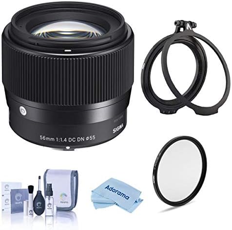 Sigma 56 mm f/1.4 DC DN suvremena leća za Leica L, snop s Tiffen 55 mm UV stakleni filter, brzi filterski sustav, komplet