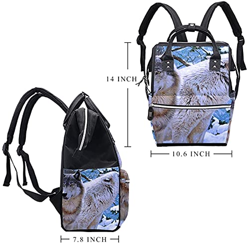 Snježni vuk pelene torbe torbe mame ruksak Veliki kapacitet pelena vrećica za njegu za njegu beba za njegu bebe