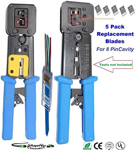 Set od 5 zamjenskih noža za RJ45 Profesionalni alat za teške dužnosti Ethernet Crimper rezač HD Stripper Stripper Stripper