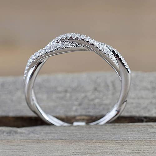 Čvrsti prsten pakiranje 1 PCS Rhinestone prsten za moju kćerku Rhinestone Ring Twist Twist oblik prstena Rhinestone prsten
