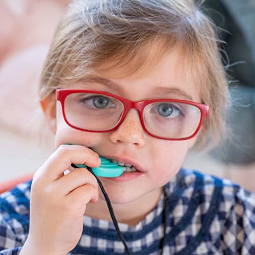 Talktools Senzorna ogrlica za žvakanje - zubi u obliku slova i grickajući žvakanje, pomaže u smanjenju tjeskobe za djecu