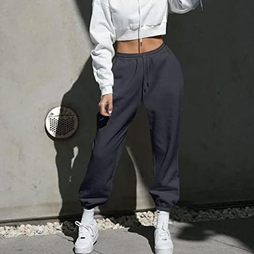 Ženske trenirke s visokim strukom plus veličine crtanje tople hlače za vježbanje Gym Athletic Fit jogger Activewear