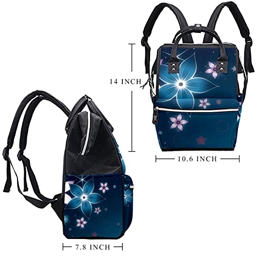 Ružičasti cvjetni peleni torbe torbi mame ruksak veliki kapacitet za pelene torbe za njegu za njegu bebe