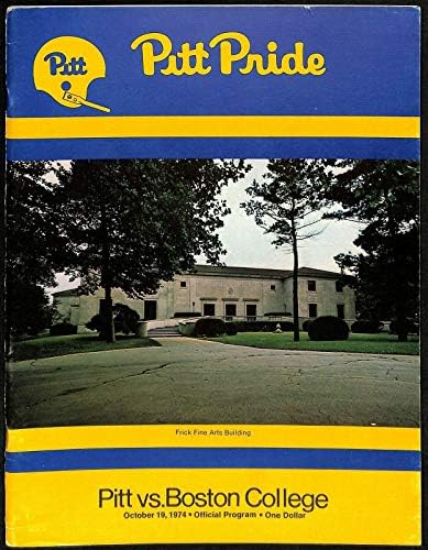 1974. Pitt Panthers protiv Boston College nogometnog programa 10/19 Ex 66552 - fakultetski programi