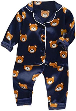 XBKPLO 16 -mjesečni odjeća Dječak mališana rukava za bebe medvjedice crtana odjeća za spavanje pidžama 1 godina stare rune