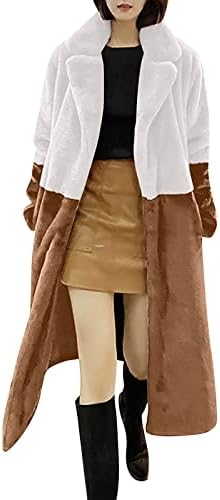 Foviguo vuneni kaputi za žene, duga jakna Womani dugi rukavi Moderni dnevni odjeljak Zimski kardigan omot Fuzzy Fit