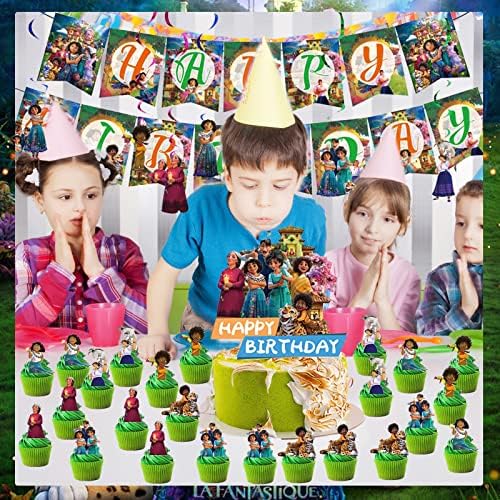 46pcs zalihe rođendanske zabave, ukrasi za zabavu uključuju natpise za sretan rođendan, toke za kolače, topkeri s cupcakeom,