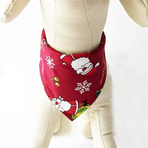 Nepoznati umjetnik 2 kom Bandana za pse, udoban šal maramice Djeda Mraza Božićni hladni ljetni šal za proslavu rođendana