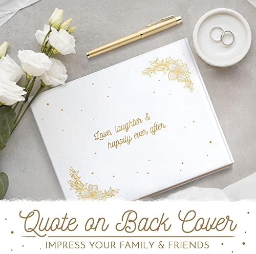 Elegantna Knjiga gostiju za vjenčanje, knjiga gostiju za vjenčanje s olovkom, Knjiga gostiju za svadbeni domjenak, Knjiga