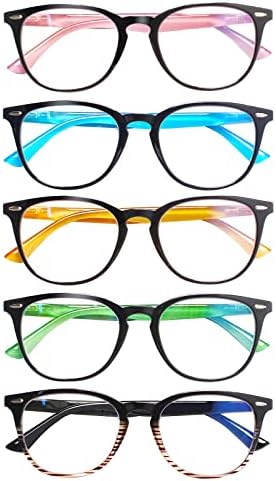 ; 5 pari ženskih naočala za čitanje koje blokiraju plavo svjetlo računala, šareni čitači, anti-UV ženske naočale