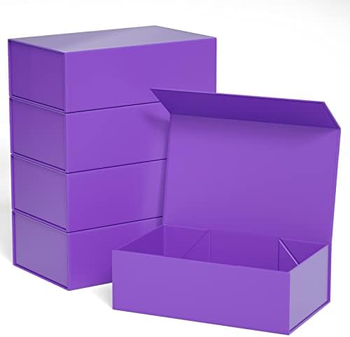 Ljubičaste poklon kutije 12 9 6 4 s magnetskim poklopcem za zatvaranje poklon kutije za poklone, poklon kutija za djeveruše,