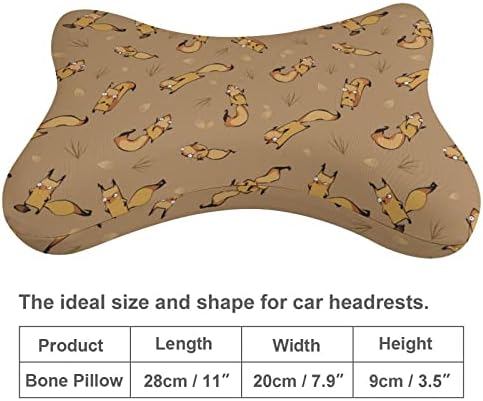 Uzorak vjeverice jastuk za vrat od 2 jastuka za glavu od 2 kosti jastuk za glavu Jastuka za kućni automobil ukrasan