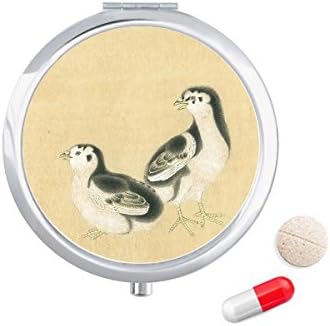 Pilići za hranjenje figurica Kineska slika kutija za tablete džepna kutija za pohranu lijekova spremnik za doziranje