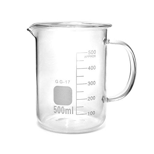 Šalica za čaše od 500 ml s ručkom, mjerna čaša od borosilikatnog stakla