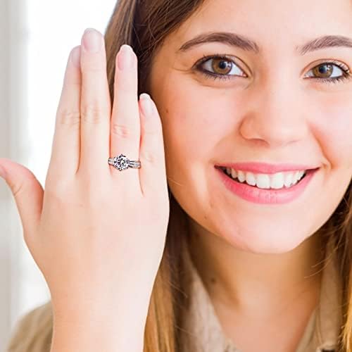 Mirni prstenovi za anksioznost modni ženski cirkonia bling dijamant retro zaručnički prsten zaručnički prstenovi Veličina